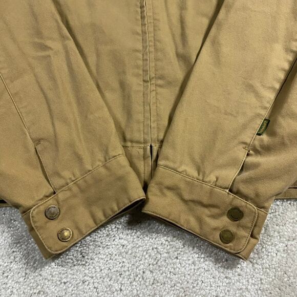 Timberland Canvas Jacket Mens XL Tan Workwear Utility Outdoor Grunge Full Zip - Picture 3 of 8